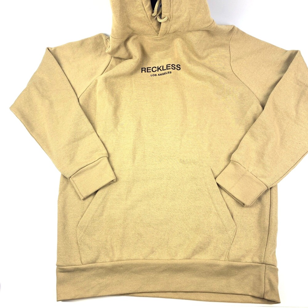 Young & Reckless Y&R Reckless Los Angeles Tan Pullover Hoodie Sz S